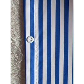 Striped Short Sleeve Casual Sports Dress, Button Non-Stretch  Summer Dress For Women, Women's Clothing Striped Short Sleeve Casual Sports Dress, Button Non-Stretch  Summer Dress For Women, Women's Clothing