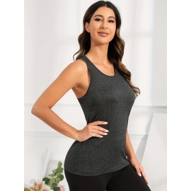 Sexy Back Cut Out Breathable Sleeveless Sports T-shirt, Sports Fitness Yoga Running Tank Top Sexy Back Cut Out Breathable Sleeveless Sports T-shirt, Sports Fitness Yoga Running Tank Top