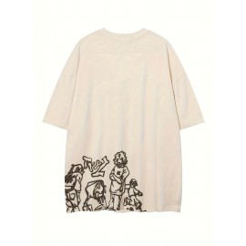 Cartoon Print Crew Neck T-shirt, Casual Short Sleeve Top, Women's Clothing Cartoon Print Crew Neck T-shirt, Casual Short Sleeve Top, Women's Clothing