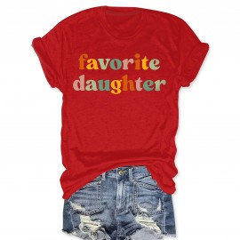 Colorful Letter Print T-shirt, Casual Short Sleeve Crew Neck Top, Women's Clothing Colorful Letter Print T-shirt, Casual Short Sleeve Crew Neck Top, Women's Clothing