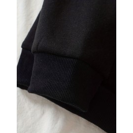 Letter & Graphic Print Kangaroo Pocket Hoodie, Casual Long Sleeve Drawstring Hoodies Sweatshirt, Women's Clothing Letter & Graphic Print Kangaroo Pocket Hoodie, Casual Long Sleeve Drawstring Hoodies Sweatshirt, Women's Clothing