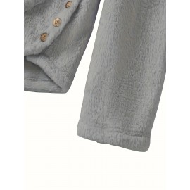 Cute Cat & Warming Letter Print Hoodie, Cute Ear Decor Kangaroo Pocket Plush Asymmetrical Sweatshirt, Women's Clothing Cute Cat & Warming Letter Print Hoodie, Cute Ear Decor Kangaroo Pocket Plush Asymmetrical Sweatshirt, Women's Clothing