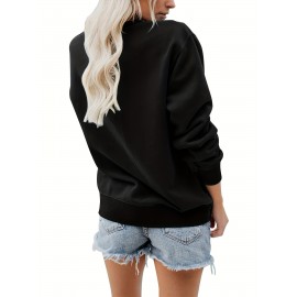 Jesus Is My Everything Print Sweatshirt, Casual Long Sleeve Crew Neck Sweatshirt, Women's Clothing Jesus Is My Everything Print Sweatshirt, Casual Long Sleeve Crew Neck Sweatshirt, Women's Clothing