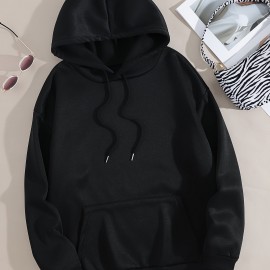 White Thermal Hoodies, Long Sleeve Casual Sweatshirt For Fall & Winter, Women's Clothing White Thermal Hoodies, Long Sleeve Casual Sweatshirt For Fall & Winter, Women's Clothing