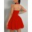 A-line Halter Neck Dress, Elegant Backless Halter Dress For Spring & Summer, Women's Clothing