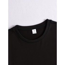 Letter Print Bodycon Tee Dress, Casual Crew Neck Short Sleeve Dress, Women's Clothing Letter Print Bodycon Tee Dress, Casual Crew Neck Short Sleeve Dress, Women's Clothing